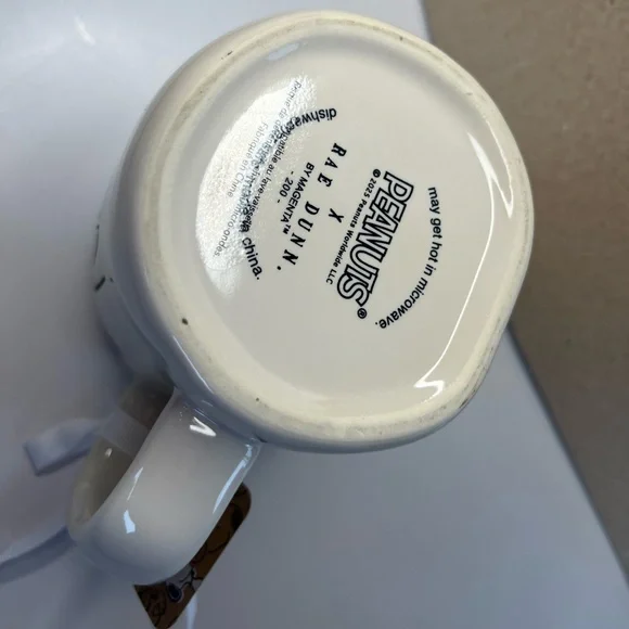 Rae Dunn Peanuts Mug with White Finish NWT - Picture 4 of 5